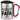 Weltbester Papa – Karabinerbecher 330 ml – Silber/Rot – Mit Deckel – Ansicht 1 #farbe_silber-rot