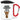 Guck mich nicht in diesem Ton an – Karabinerbecher 330 ml – Weiß/Rot – Mit Deckel – Ansicht 1 #farbe_weiss-rot