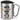 Gute Laune Tasse – Karabinerbecher 330 ml – Silber/Silber – Mit Deckel – Ansicht 1 #farbe_silber-silber