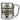 Traue keinem Content Creator, der heute noch keinen Kaffee hatte – Karabinerbecher 330 ml – Silber/Silber – Ohne Deckel – Ansicht 1 #farbe_silber-silber