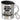 Ich bin Zwillingsmama, was ist deine Superkraft? – Edelstahlbecher 400 ml – Silber – Mit Deckel und Karabiner – Ansicht 1 #farbe_silber