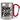 Born to fish – Karabinerbecher 330 ml – Silber/Rot – Ohne Deckel – Ansicht 1 #farbe_silber-rot