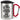 Es gibt so viele Mamas auf der Welt und ich hab die Beste – Karabinerbecher 330 ml – Silber/Rot – Mit Deckel – Ansicht 1 #farbe_silber-rot