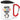 Gute Laune Tasse – Karabinerbecher 330 ml – Weiß/Rot – Mit Deckel – Ansicht 1 #farbe_weiss-rot
