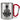 So sieht die beste Ausbilderin der Welt aus! – Karabinerbecher 330 ml – Silber/Rot – Ohne Deckel – Ansicht 1 #farbe_silber-rot