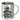 40 Jahre im Dienst – Jubiläum – Edelstahlbecher 400 ml – Silber – Ohne Deckel und Karabiner – Ansicht 1 #farbe_silber