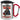 Anti-Stress Tasse für Mechaniker – Karabinerbecher 330 ml – Silber/Rot – Mit Deckel – Ansicht 1 #farbe_silber-rot