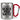 Du bist heißer als mein Kaffee – Karabinerbecher 330 ml – Silber/Rot – Ohne Deckel – Ansicht 1 #farbe_silber-rot