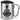 So sieht die beste Chefin der Welt aus! – Karabinerbecher 330 ml – Silber/Silber – Mit Deckel – Ansicht 1 #farbe_silber-silber