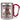 Anti-Stress Tasse für Hebammen – Karabinerbecher 330 ml – Silber/Rot – Ohne Deckel – Ansicht 1 #farbe_silber-rot