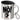 Nö! Katze – Edelstahlbecher 400 ml – Silber – Mit Deckel und Karabiner – Ansicht 1 #farbe_silber