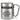 Ich arbeite voll. Ich auch – anders sind die Kollegen nicht zu ertragen – Karabinerbecher 330 ml – Silber/Silber – Ohne Deckel – Ansicht 1 #farbe_silber-silber