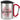 Lieblings-Schwägerin – Karabinerbecher 330 ml – Silber/Rot – Mit Deckel – Ansicht 1 #farbe_silber-rot