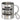 Ich bin Multitalent, was ist deine Superkraft? – Edelstahlbecher 400 ml – Silber – Mit Karabiner – Ansicht 1 #farbe_silber