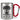 Schonend behandeln, das gute Stück ist 80 Jahre – Karabinerbecher 330 ml – Silber/Rot – Ohne Deckel – Ansicht 1 #farbe_silber-rot