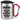 Mama kann vieles ersetzen, aber niemand kann Mama ersetzen – Karabinerbecher 330 ml – Silber/Rot – Mit Deckel – Ansicht 1 #farbe_silber-rot