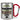 Traue keinem Verkäufer, der heute noch keinen Kaffee hatte – Karabinerbecher 330 ml – Silber/Rot – Ohne Deckel – Ansicht 1 #farbe_silber-rot