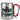Papas Prinzessin – Karabinerbecher 330 ml – Silber/Rot – Ohne Deckel – Ansicht 1 #farbe_silber-rot