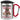 Anti-Stress Tasse für Hebammen – Karabinerbecher 330 ml – Silber/Rot – Mit Deckel – Ansicht 1 #farbe_silber-rot