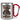 Anti-Stress Tasse für Baristas – Karabinerbecher 330 ml – Silber/Rot – Ohne Deckel – Ansicht 1 #farbe_silber-rot
