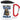 Anti-Stress Tasse fürs Angeln – Karabinerbecher 330 ml – Weiß/Rot – Mit Deckel – Ansicht 1 #farbe_weiss-rot