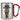 Guck mich nicht in diesem Ton an – Karabinerbecher 330 ml – Silber/Rot – Ohne Deckel – Ansicht 1 #farbe_silber-rot