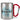 Lieblings-Patenonkel – Karabinerbecher 330 ml – Silber/Rot – Ohne Deckel – Ansicht 1 #farbe_silber-rot