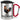 Talahuhn – Karabinerbecher 330 ml – Silber/Rot – Mit Deckel – Ansicht 1 #farbe_silber-rot