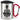 So sieht die beste Mama der Welt aus! – Karabinerbecher 330 ml – Silber/Rot – Mit Deckel – Ansicht 1 #farbe_silber-rot