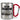 Ich bin Trainerin, was ist deine Superkraft? – Karabinerbecher 330 ml – Silber/Rot – Ohne Deckel – Ansicht 1 #farbe_silber-rot