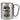 Sei mutig, stolz und du selbst – Karabinerbecher 330 ml – Silber/Silber – Ohne Deckel – Ansicht 1 #farbe_silber-silber