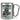 Anti-Stress Tasse für den Kundenservice – Karabinerbecher 330 ml – Silber/Silber – Ohne Deckel – Ansicht 1 #farbe_silber-silber
