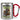 Anti-Stress Tasse für den Ruhestand – Karabinerbecher 330 ml – Silber/Rot – Ohne Deckel – Ansicht 1 #farbe_silber-rot