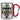 Traue keiner Lehrerin, die heute noch keinen Kaffee hatte – Karabinerbecher 330 ml – Silber/Rot – Ohne Deckel – Ansicht 1 #farbe_silber-rot