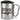 Glühwein ist wie Tee, nur lustiger – Karabinerbecher 330 ml – Silber/Silber – Mit Deckel – Ansicht 1 #farbe_silber-silber