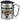 Traue keinem Psychologen, der heute noch keinen Kaffee hatte – Karabinerbecher 330 ml – Silber/Silber – Mit Deckel – Ansicht 1 #farbe_silber-silber