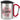 Lieblings-Mama – Karabinerbecher 330 ml – Silber/Rot – Mit Deckel – Ansicht 1 #farbe_silber-rot