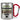 Traue keinem Geschäftsführer, der heute noch keinen Kaffee hatte – Karabinerbecher 330 ml – Silber/Rot – Ohne Deckel – Ansicht 1 #farbe_silber-rot