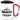 Wandercrew personalisiert mit Namen – Karabinerbecher 330 ml – Weiß/Rot – Mit Deckel – Ansicht 1 #farbe_weiss-rot