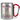 No Prob-Lama – Karabinerbecher 330 ml – Silber/Rot – Ohne Deckel – Ansicht 1 #farbe_silber-rot