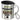 Traue keinem Psychologen, der heute noch keinen Kaffee hatte – Edelstahlbecher 400 ml – Silber – Mit Deckel und Karabiner – Ansicht 1 #farbe_silber