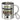 Traue keinem Psychologen, der heute noch keinen Kaffee hatte – Edelstahlbecher 400 ml – Silber – Mit Karabiner – Ansicht 1 #farbe_silber