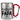 Weltbester Papa – Karabinerbecher 330 ml – Silber/Rot – Ohne Deckel – Ansicht 1 #farbe_silber-rot