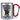Anti-Stress Tasse für Metal-Fans – Karabinerbecher 330 ml – Silber/Rot – Ohne Deckel – Ansicht 1 #farbe_silber-rot