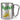 Apfel Banane – Karabinerbecher 330 ml – Silber/Silber – Ohne Deckel – Ansicht 1 #farbe_silber-silber