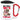 Anti-Stress Tasse für Konditoren – Karabinerbecher 330 ml – Weiß/Rot – Mit Deckel – Ansicht 1 #farbe_weiss-rot