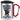Anti-Stress Tasse für Metal-Fans – Karabinerbecher 330 ml – Silber/Rot – Mit Deckel – Ansicht 1 #farbe_silber-rot