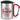 Lieblings-Trauzeugin – Karabinerbecher 330 ml – Silber/Rot – Mit Deckel – Ansicht 1 #farbe_silber-rot