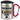 Traue keinem Postboten, der heute noch keinen Kaffee hatte – Karabinerbecher 330 ml – Silber/Rot – Mit Deckel – Ansicht 1 #farbe_silber-rot