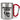 Glückwunsch, du wirst Opa – Karabinerbecher 330 ml – Silber/Rot – Ohne Deckel – Ansicht 1 #farbe_silber-rot